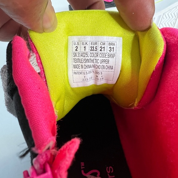 SKECHERS FLIP KICKS TWI-LITES 2.0 NEON MUSE HIGH-TOP SNEAKER - KIDS Sz 2 - Picture 6 of 6